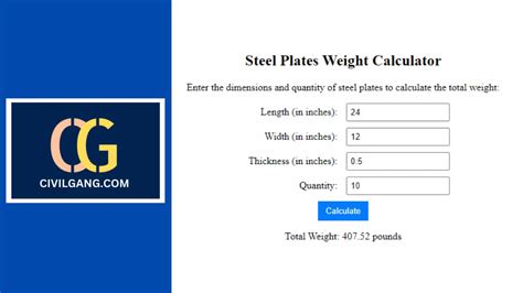 steel plate price calculator